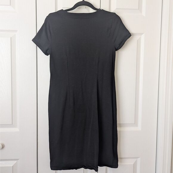 Women's Talbots Black Notch Collar Dress Medium Petite - Picture 6 of 6